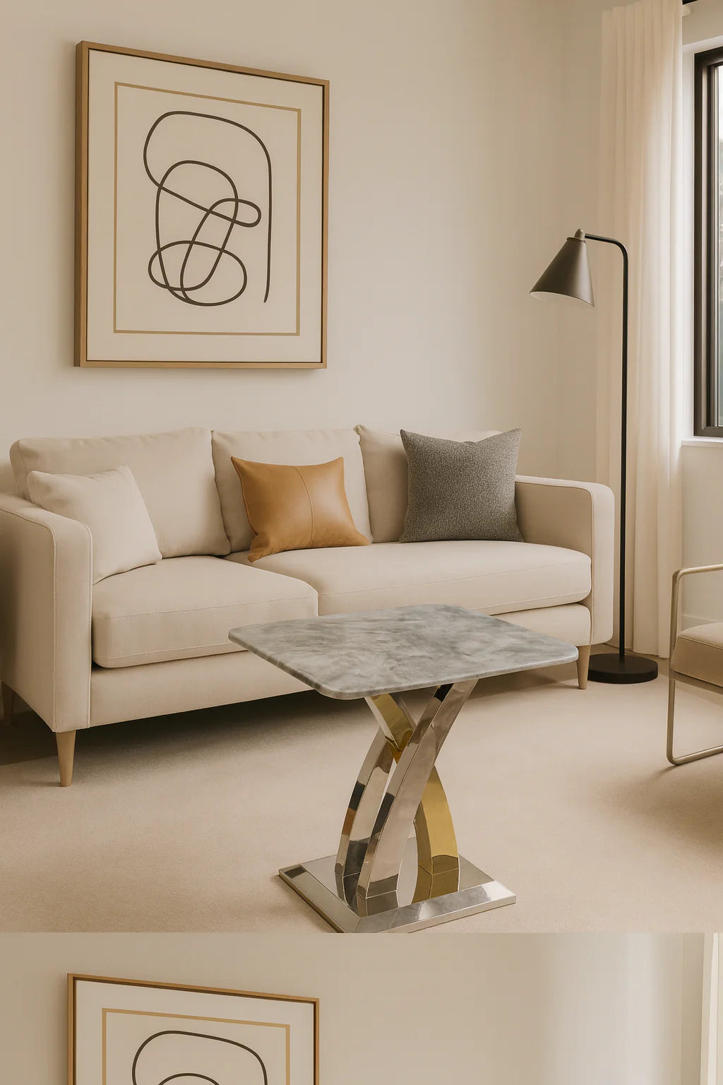 Lucy Marble Lamp Table