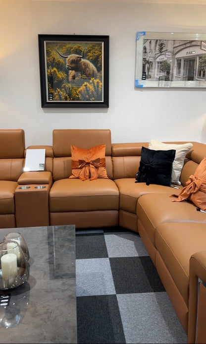 Somerville Power Recliner Corner Genuine Leather Sofa