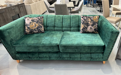 Nevada Plush Emerald 3+1+Luxe Swivel Chair Sofa Set