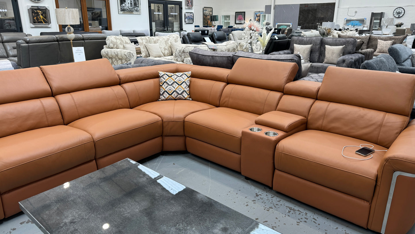 Somerville Electric Recliner Corner Leather Sofa