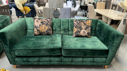 Nevada Plush Emerald 3+1+Luxe Swivel Chair Sofa Set