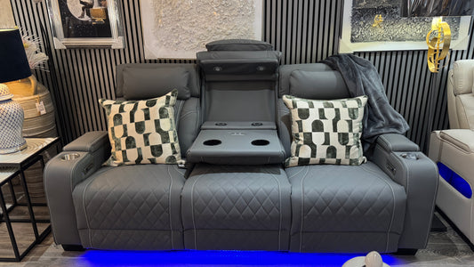 Mayfair Power Recliner Grey Sofa
