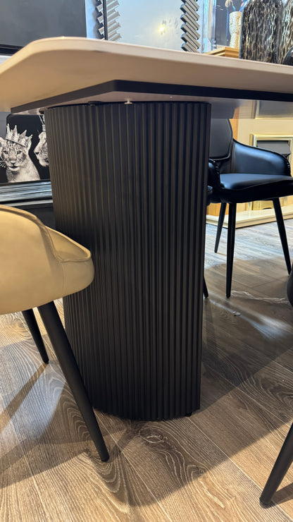 Misty White Sintered Stone Dining Table