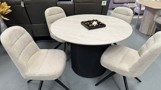 Ruby Black & Grey Ceramic Dining Set