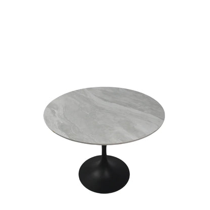 Bentley Ceramic White & Black Round Dining Table