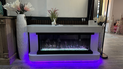 White Tech Electric Fireplace