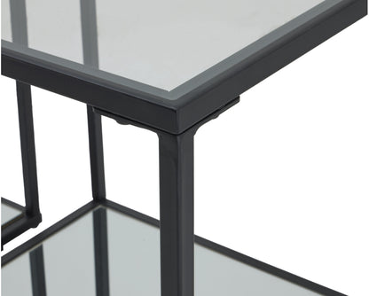 Black Framed Set Of 2 Side Tables