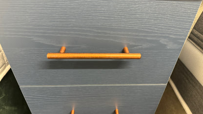 3 Drawer Bedside Cabinet Blue