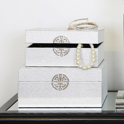 Set of 2 Silver Jewellery Boxes