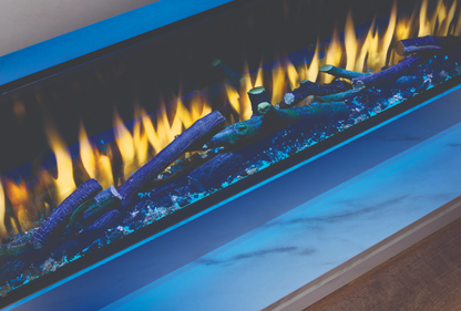 Romeo Italian Electric White Laminated Fireplace