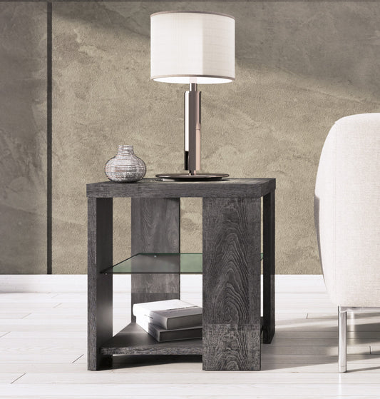 Armony Italian Grey Gloss Lamp Table