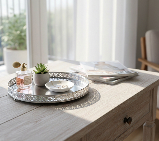 Lattice Nickel and Mirror Tray