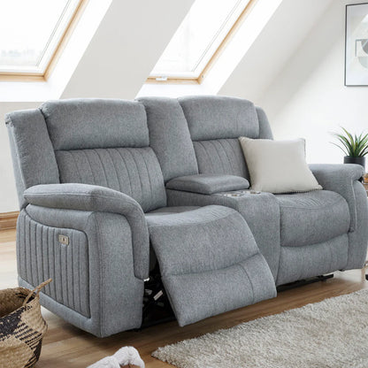 Tipton Grey Electric Recliner Sofa