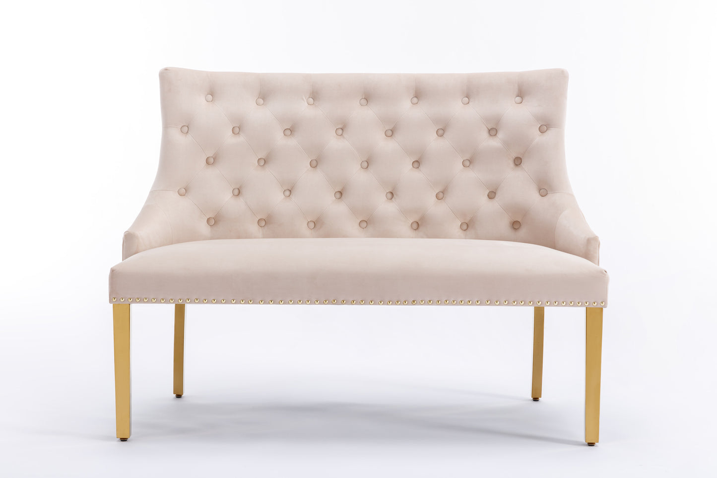 Majestic Mink Velvet High Back Kitchen Bench
