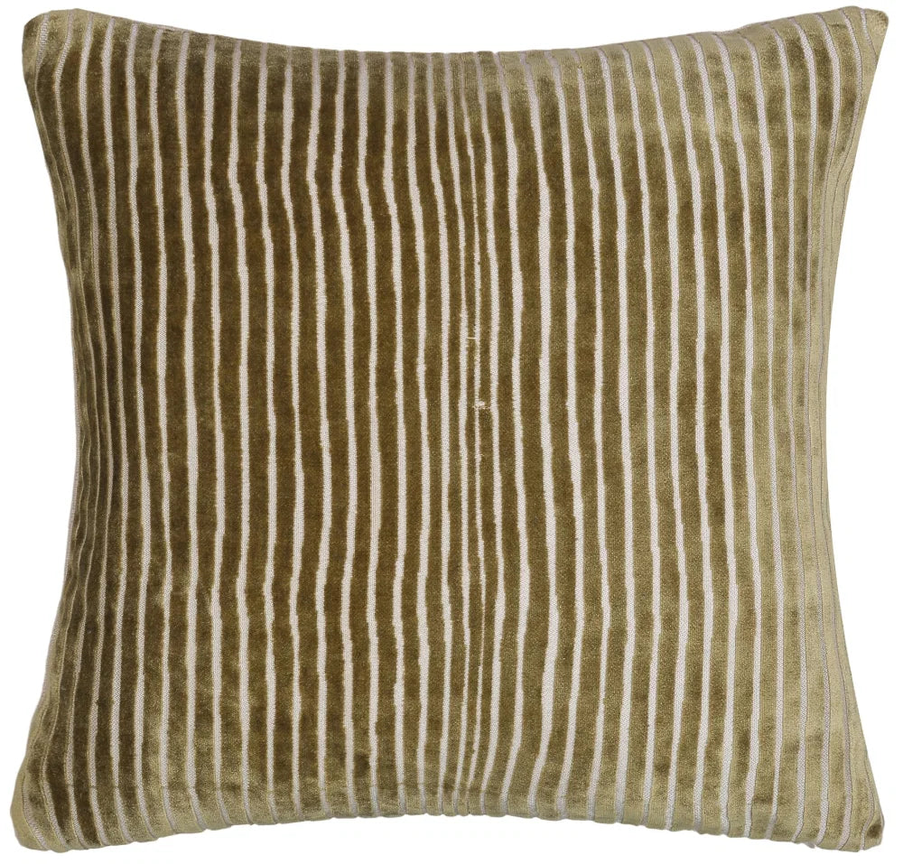 Malini Amalfi Stripe Olive Cushion
