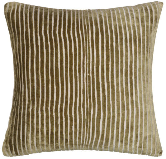 Malini Amalfi Stripe Olive Cushion