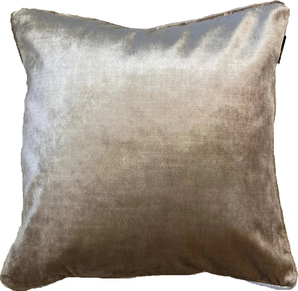Sage and Gold Velvet Cushion