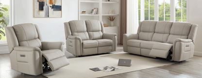 Melbourne Genuine Leather Electric Recliner Sofa Range