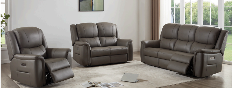 Melbourne Genuine Leather Electric Recliner Sofa Range