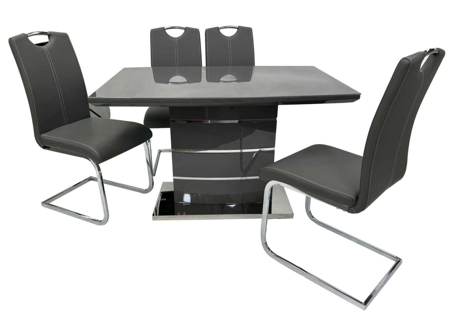 Milan Fixed Top Dining Table & 4 Chairs