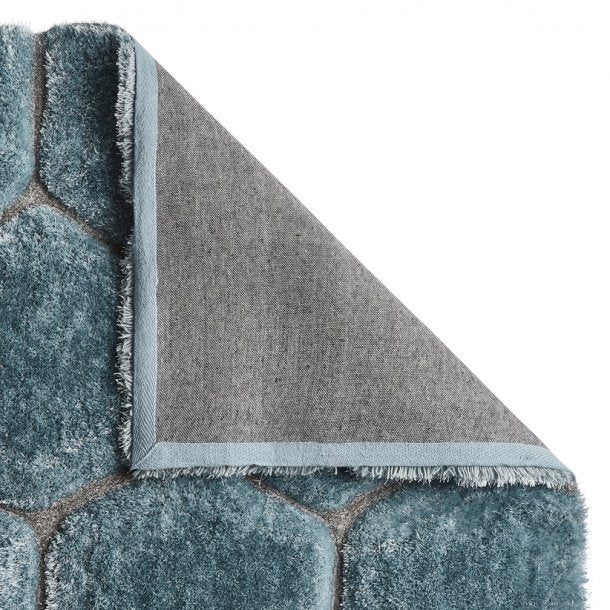 Noble House Blue/Grey Hexagon Rug