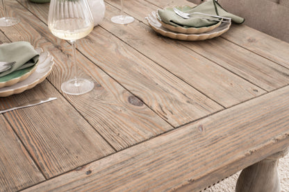 Norfolk Hand Carved Wooden Dining Table & 6 Lincoln Chairs