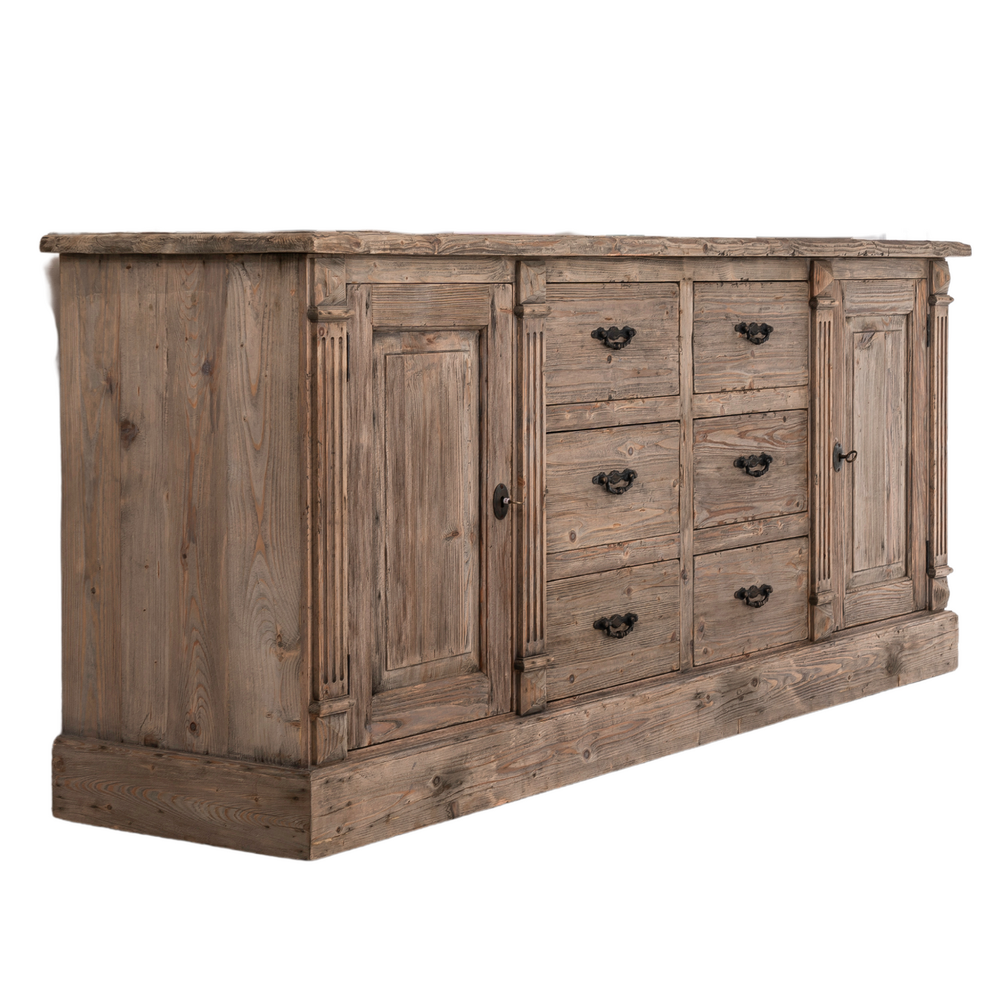 Hand Carved Wooden Sideboard