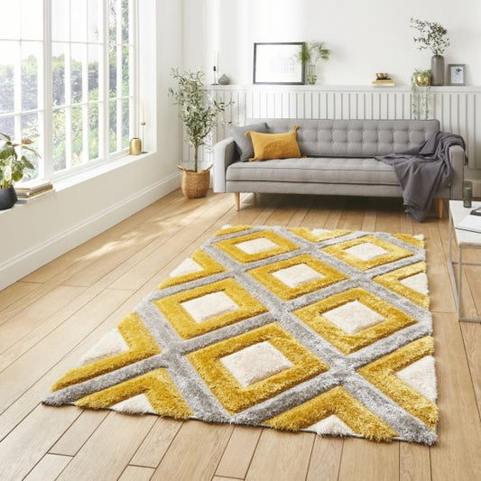 Olympia Grey/Yellow Diamond Rug
