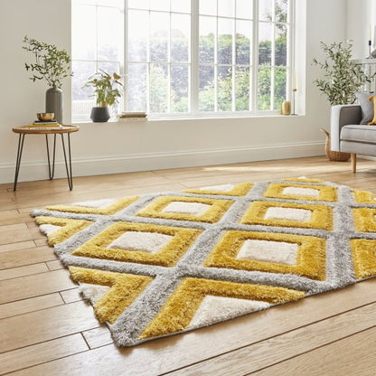Olympia Grey/Yellow Diamond Rug