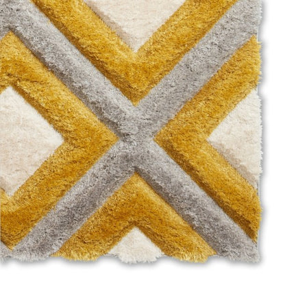 Olympia Grey/Yellow Diamond Rug