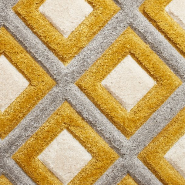Olympia Grey/Yellow Diamond Rug