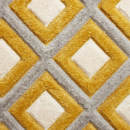 Olympia Grey/Yellow Diamond Rug
