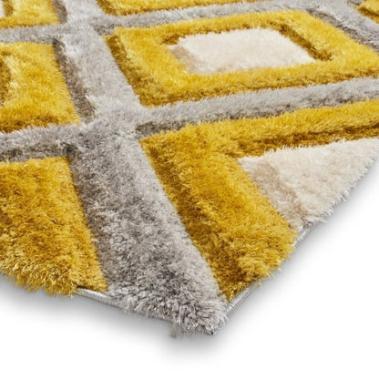 Olympia Grey/Yellow Diamond Rug