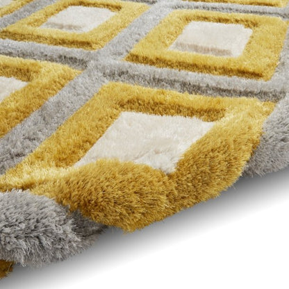 Olympia Grey/Yellow Diamond Rug