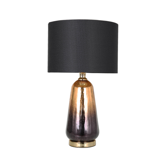 Ombre Glass Table Lamp with Linen Shade