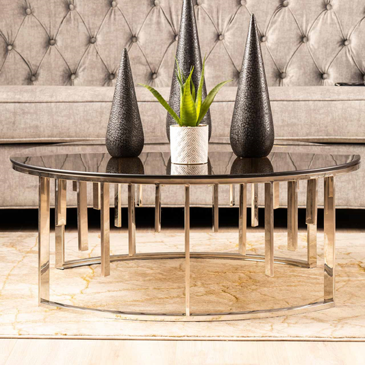 Round Chrome Coffee Table