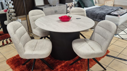 Ruby Black & Grey Ceramic Dining Set