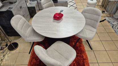 Ruby Black & Grey Ceramic Dining Set