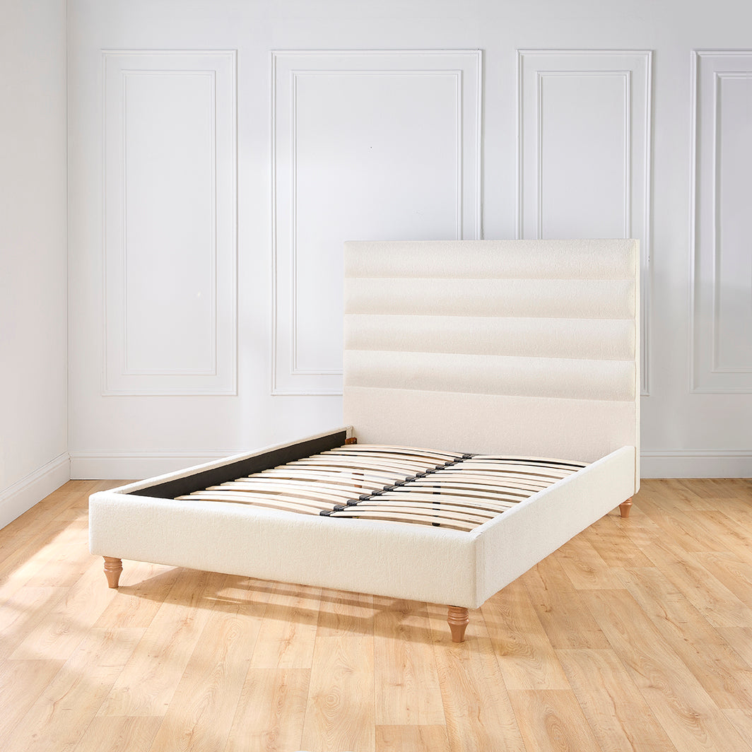 Penrynn Boucle Cream Bed Frame
