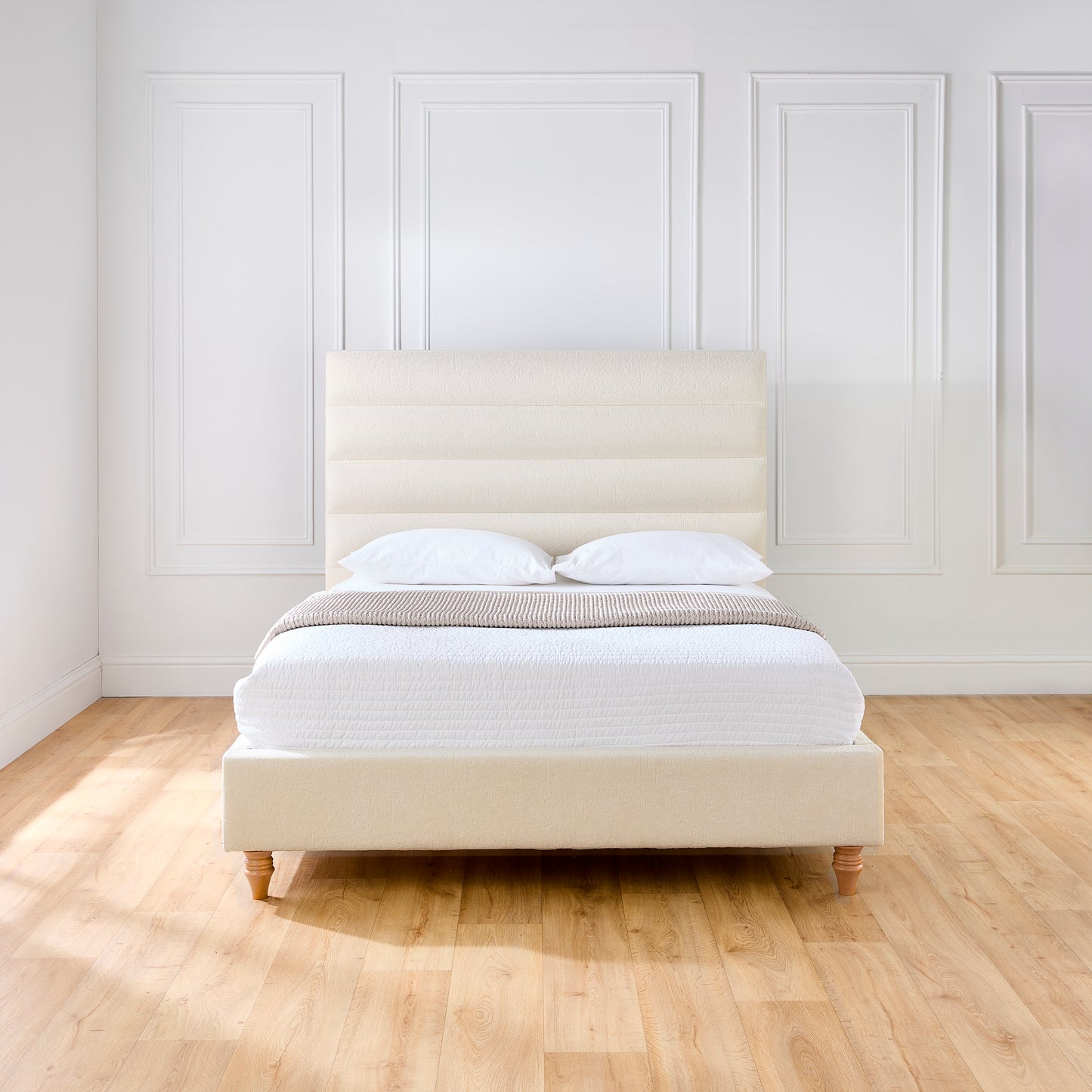 Penrynn Boucle Cream Bed Frame