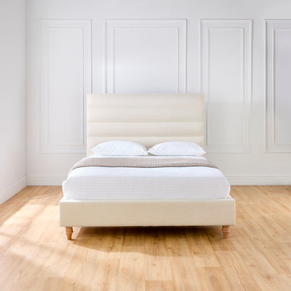 Penrynn Boucle Cream Bed Frame