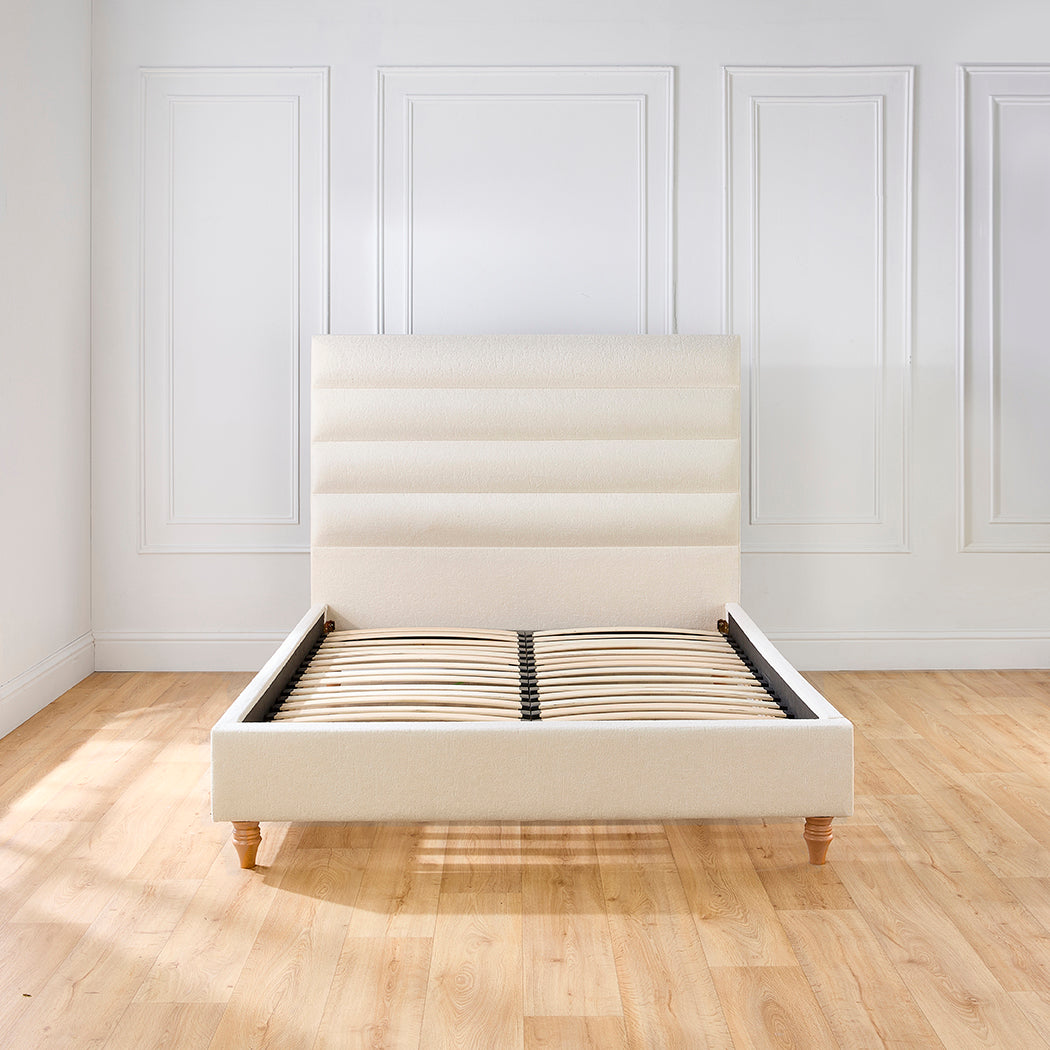 Penrynn Boucle Cream Bed Frame