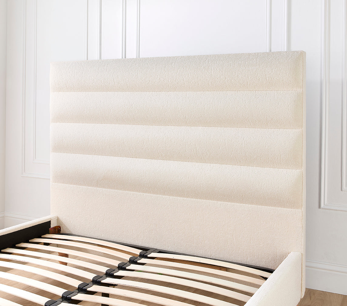 Penrynn Boucle Cream Bed Frame