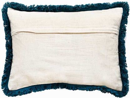 Birdsong Pretty Birds Embellished Cushion Teal Blue