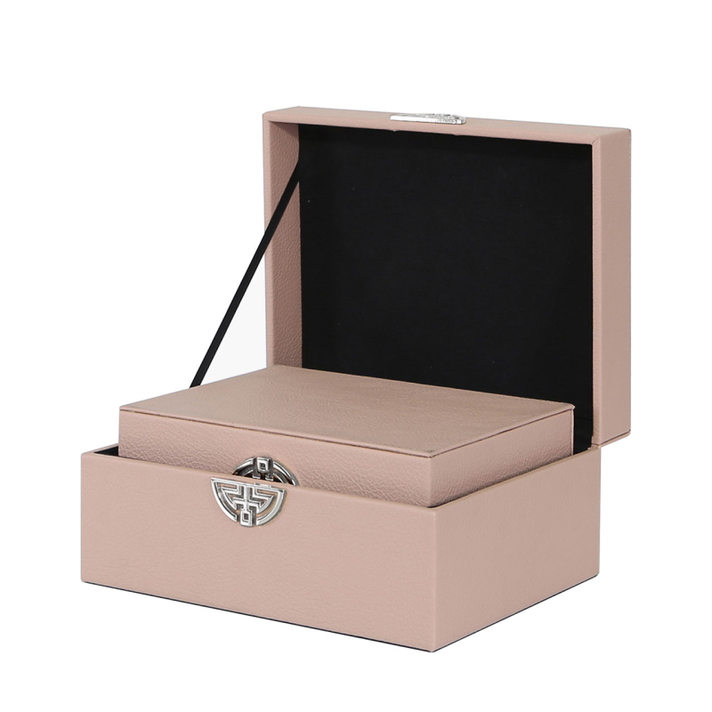 Set of 2 Rose Pink Jewellery Boxes
