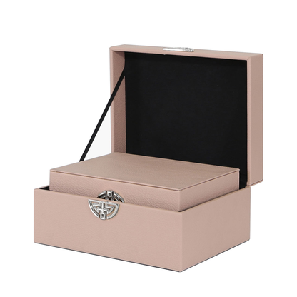 Set of 2 Rose Pink Jewellery Boxes