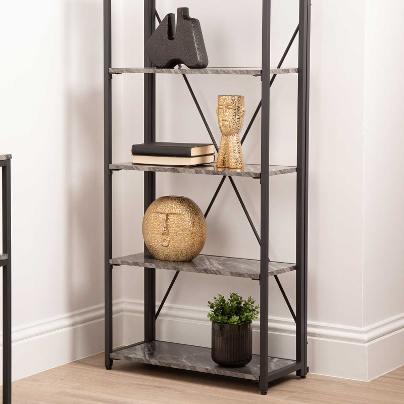 Gold Textured Round Face Ceramic Vase