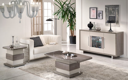 Royal Italian Grey 3 Door Sideboard with Interior LED Light