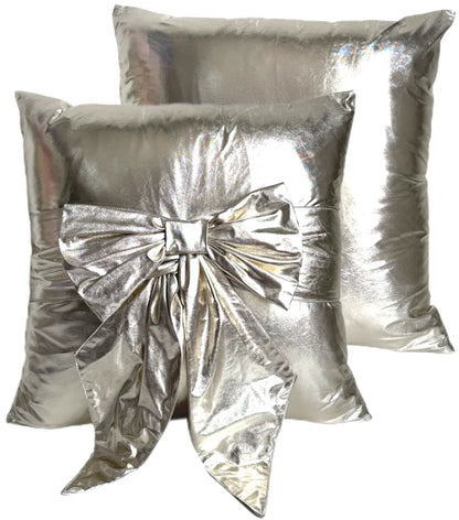 Bow Velvet Cushion (Various Colours)