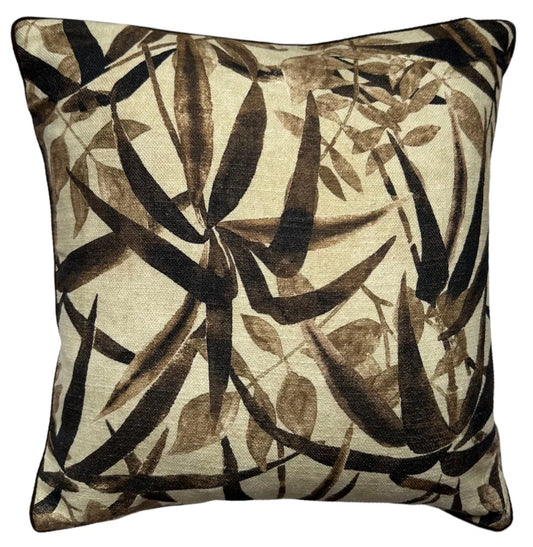 Malini Brown Leaf Cushion